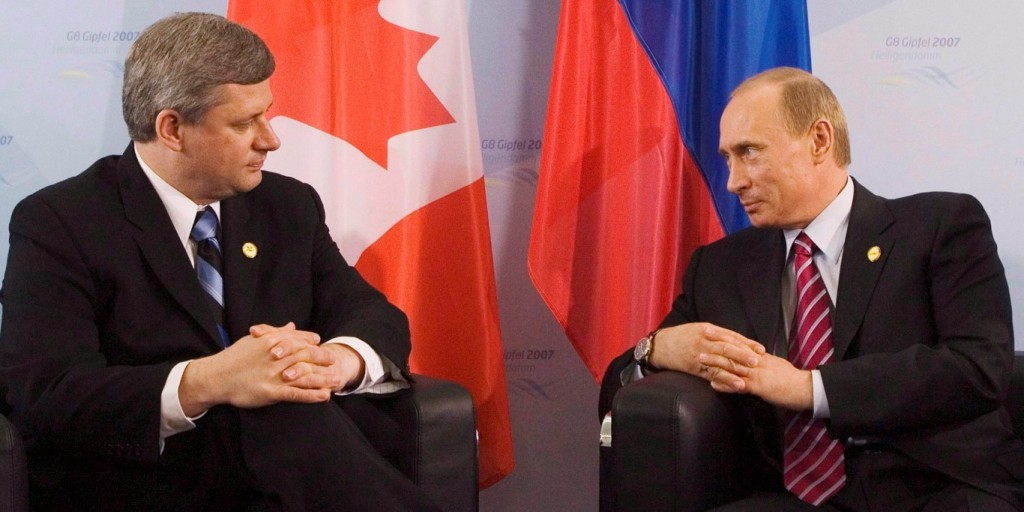 While calling Putin an “extreme nationalist,” Harper insists we’re not at Hitleresque proportions just yet.