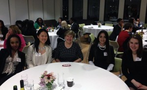 Female students from Osgoode co-hosting an event with female Justices from the International Association of Women Judges