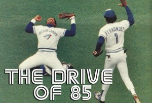  George Bell makes the final out of the game that clinched the 1985 American League East Division title for the Toronto Blue Jays. Photo credit: bluejayhunter.com