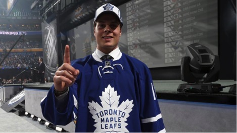 Auston Matthews was chosen first overall by the Toronto Maple Leafs in the 2016 NHL Entry Draft. Image Source: National Hockey League (NHL)