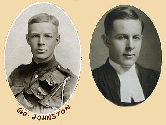Graduation pictures of Geo Johnston and George Graham Sinclair